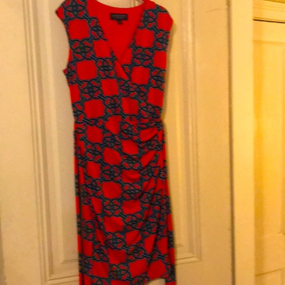 Laundry by Shelli Segal Chain Wrap Dress